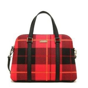 Kate Spade Newbury Red Plaid Crossbody bag purse